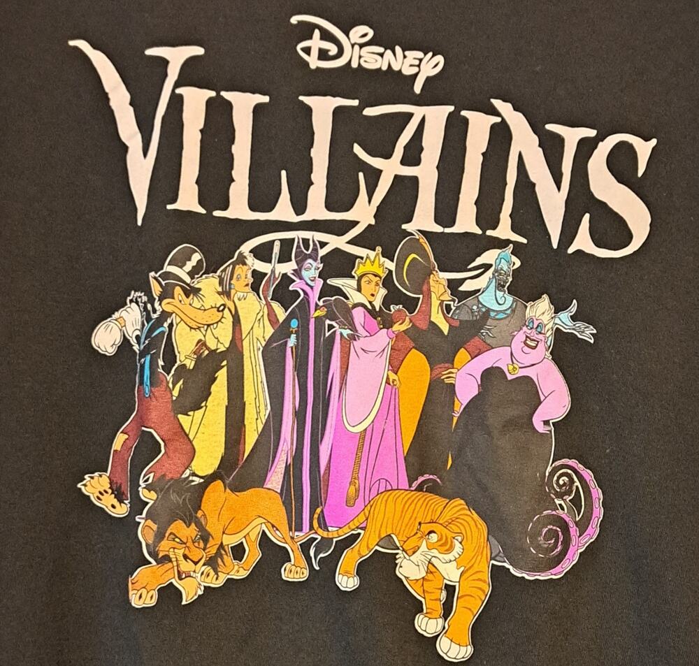 Vintage Disney Villains T Shirt Adult XL Maleficent Scar Jafar Ursula Cruella